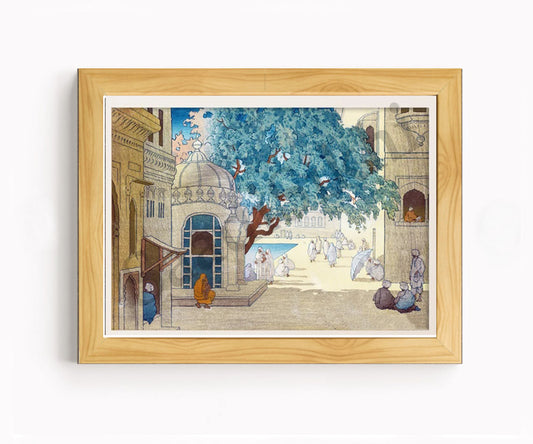 Golden Temple Sikh Art Print: Darbar Sahib Painting:-Digital Wall Art I Wall Frame I with Self Adhesive Hook (GT-005)