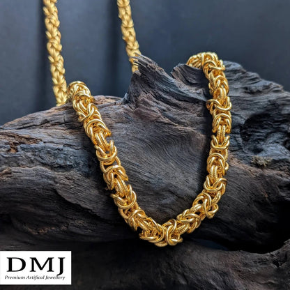 DMJ's Premium King's Braid Chain | 22 Kt Gold Plated