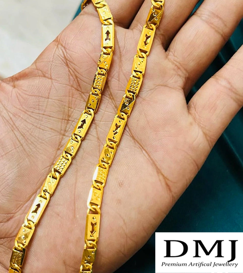 DMJ's Premium Men's Nawabi Chain | 22 Kt Gold Plated