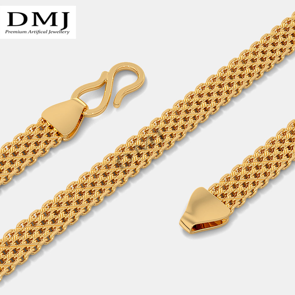 DMJ's Premium Road Chain | 22 Kt Gold Plated |