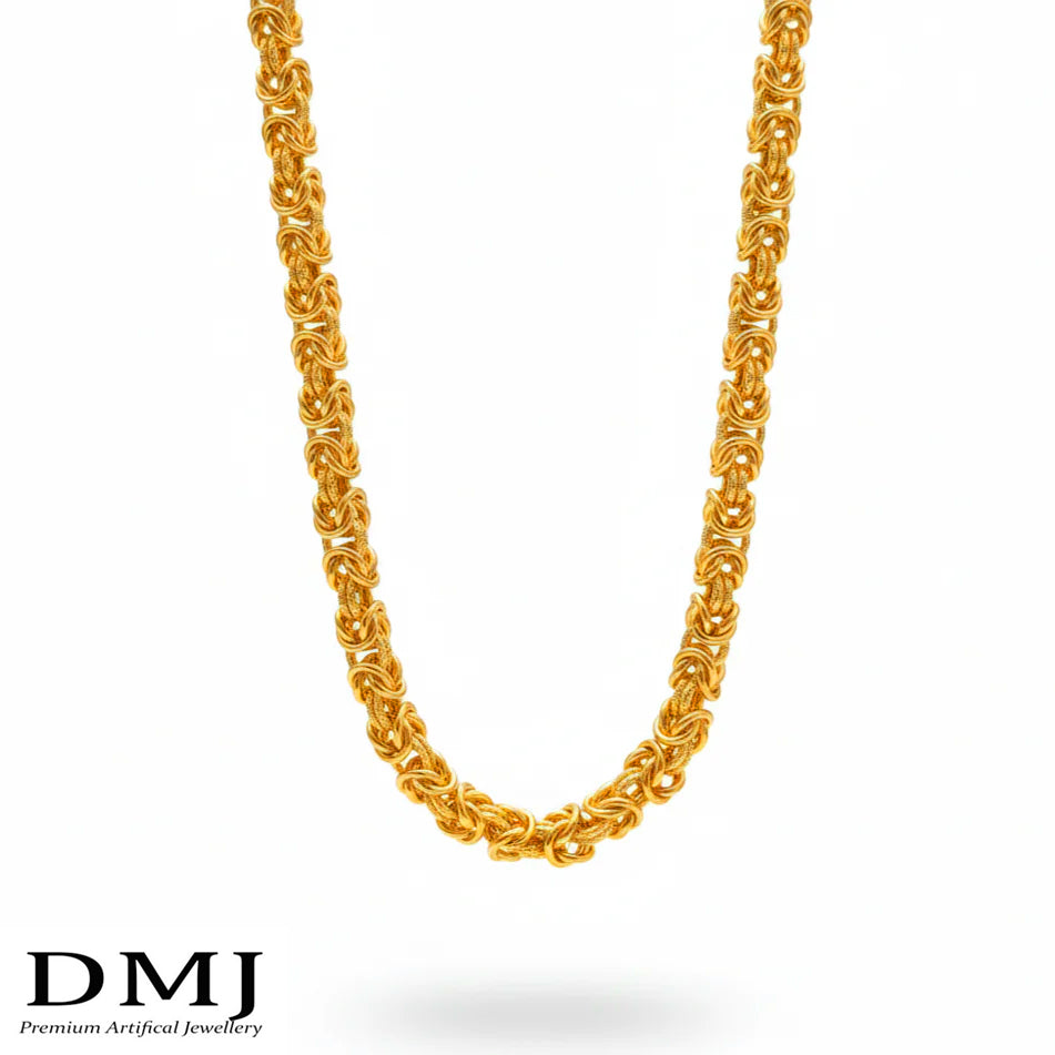 DMJ's Premium King's Braid Chain | 22 Kt Gold Plated