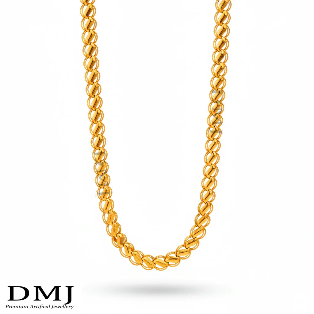 DMJ's Premium Lotus Gold Chain | 22 Kt Gold Plated