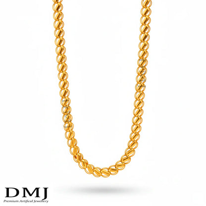 DMJ's Premium Lotus Gold Chain | 22 Kt Gold Plated