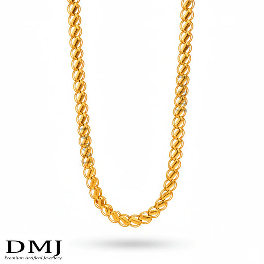 DMJ's Premium Lotus Gold Chain | 22 Kt Gold Plated