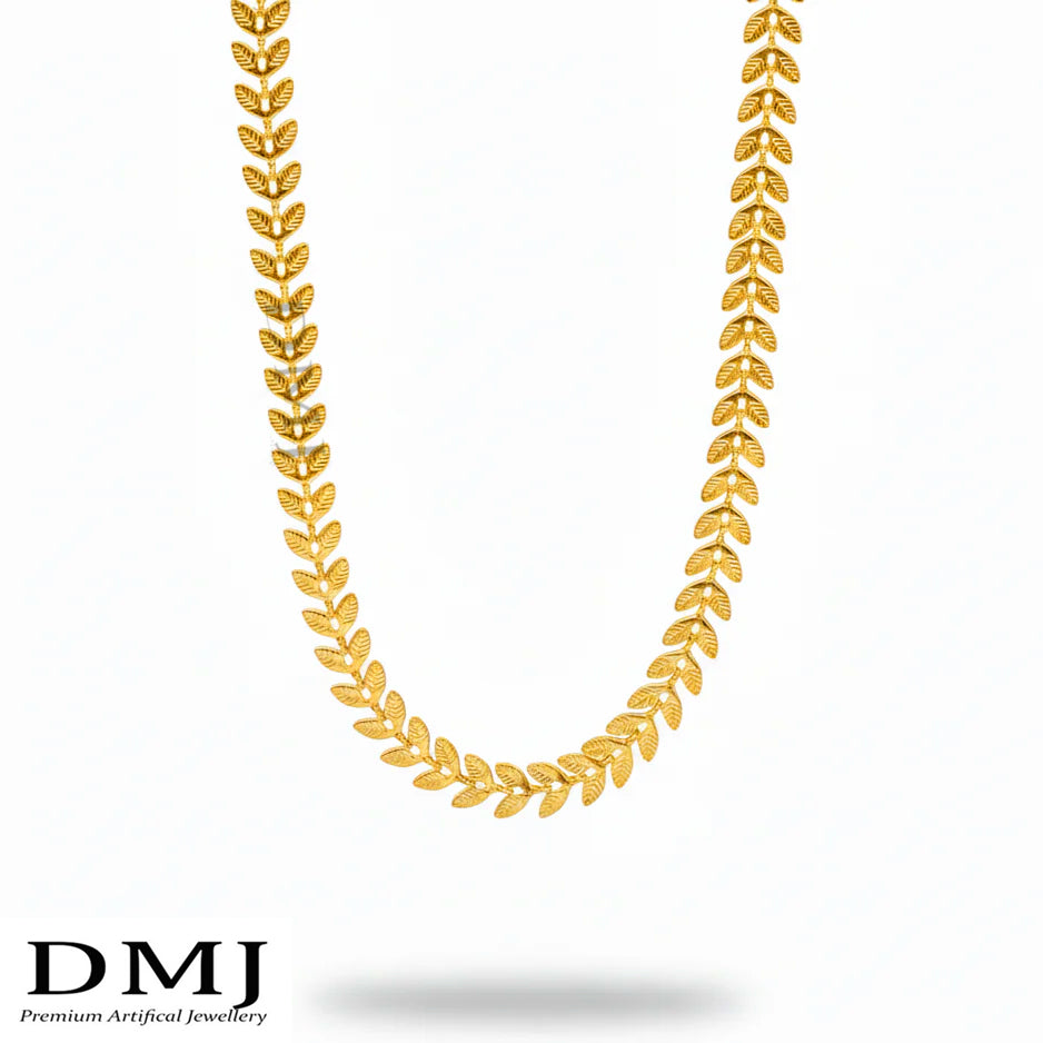 DMJ's Premium Leaflet Gold Chain | 22 Kt Gold Plated |