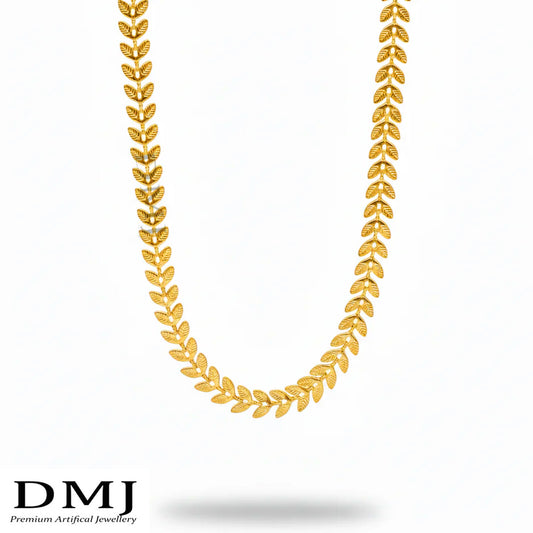 DMJ's Premium Leaflet Gold Chain | 22 Kt Gold Plated |