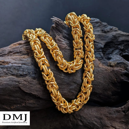 DMJ's Premium King's Braid Chain | 22 Kt Gold Plated