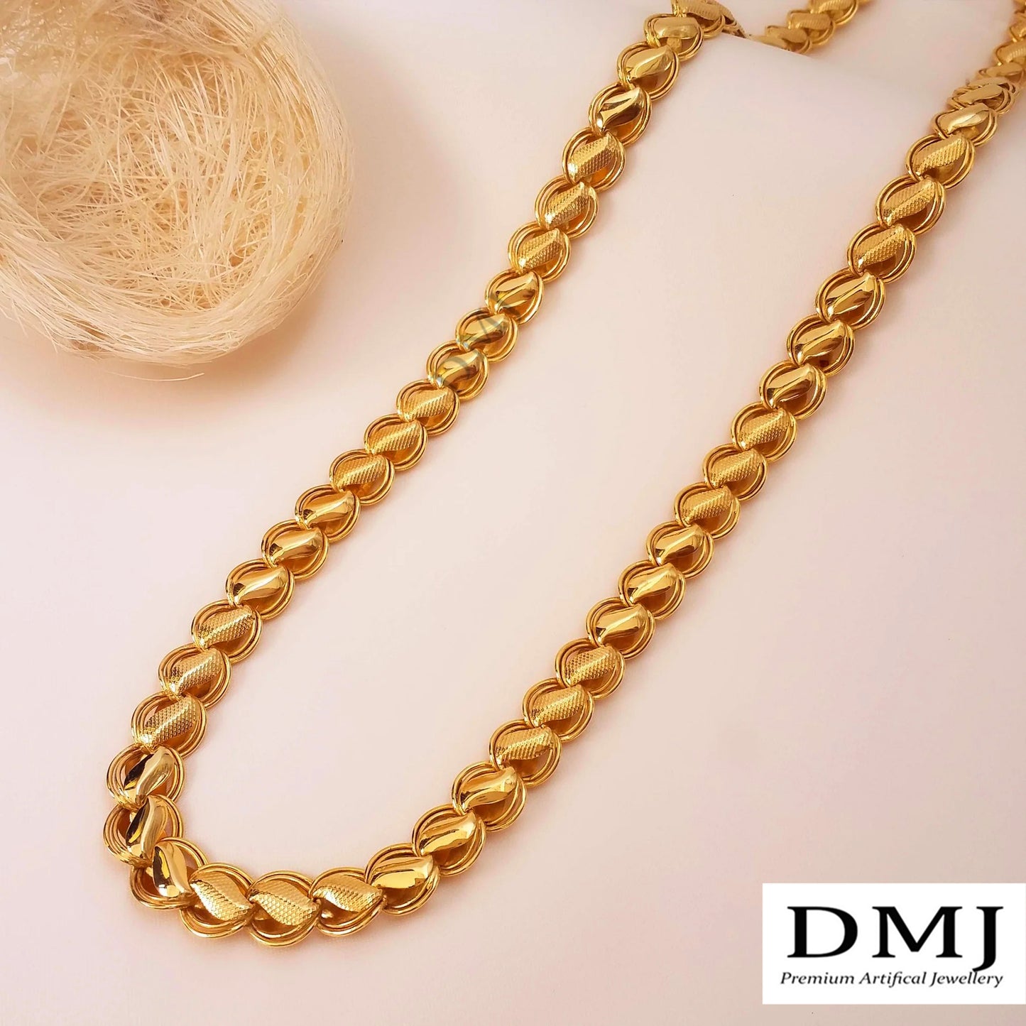 DMJ's Premium Lotus Gold Chain | 22 Kt Gold Plated