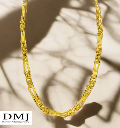 DMJ's Premium Royal Hollow Men's Chain | 22 Kt Gold Chain