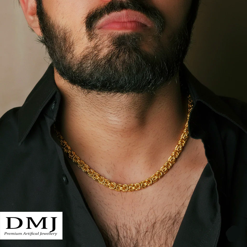 DMJ's Premium King's Braid Chain | 22 Kt Gold Plated
