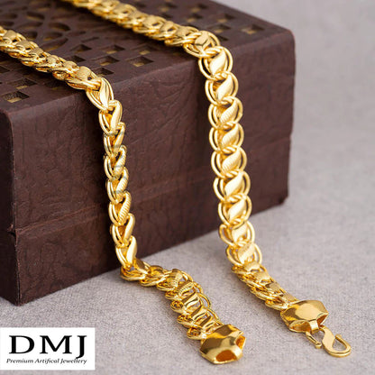 DMJ's Premium Lotus Gold Chain | 22 Kt Gold Plated