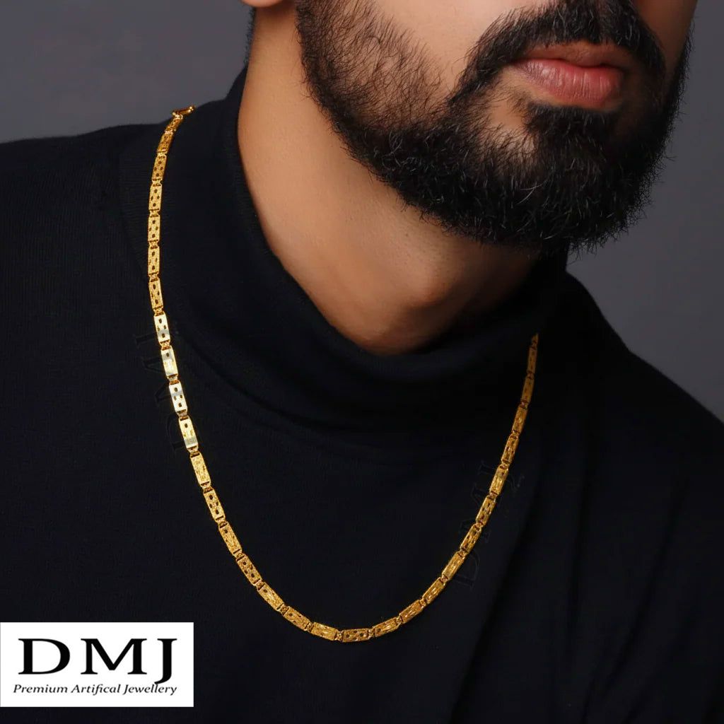 DMJ's Premium Men's Nawabi Chain | 22 Kt Gold Plated