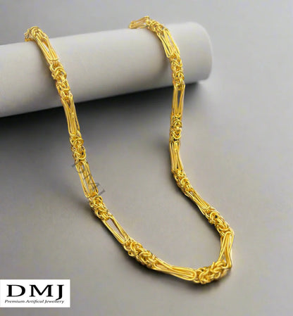 DMJ's Premium Royal Hollow Men's Chain | 22 Kt Gold Chain