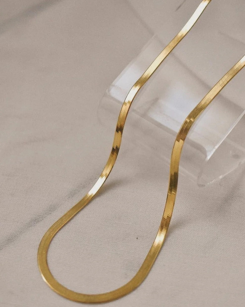DMJ's Premium Flat Golden Snake Chain | 22 Kt Gold Plated |