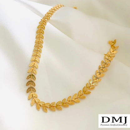 DMJ's Premium Leaflet Gold Chain | 22 Kt Gold Plated |