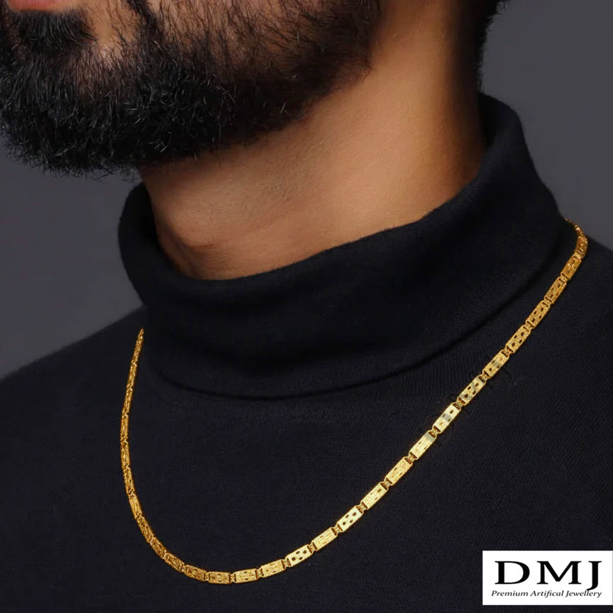 DMJ's Premium Men's Nawabi Chain | 22 Kt Gold Plated