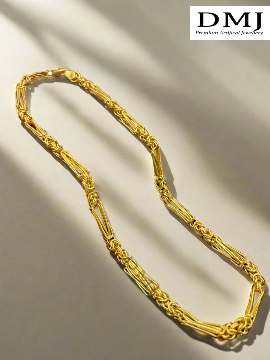 DMJ's Premium Royal Hollow Men's Chain | 22 Kt Gold Chain